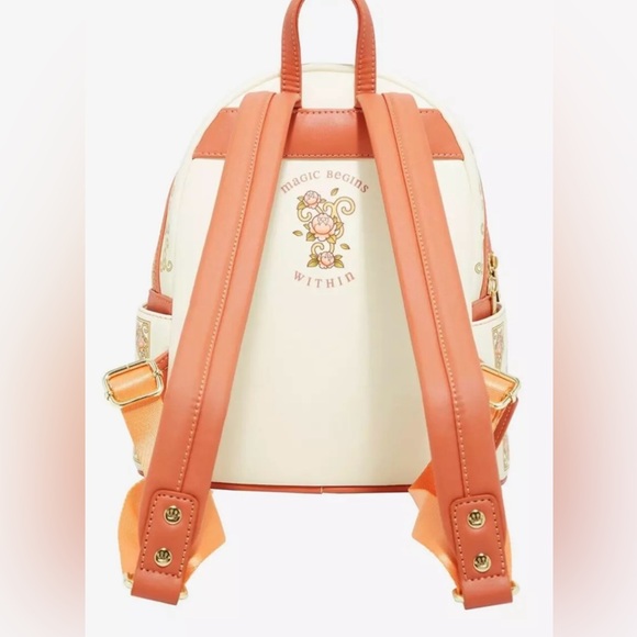 NWT Loungefly Disney Princess ornate floral mini backpack w/ matching wallet - Picture 3 of 14